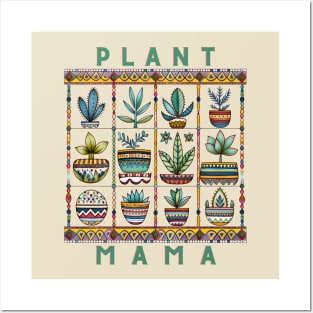Boho Plant Mama Succulent Plants Posters and Art